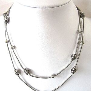 Brighton Retired 18" Necklace Dual Strand Exquisite Crystal Beads #BJNK